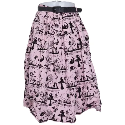 Rok (Roze, Zwart) van Hell Bunny Katoen, Elastaan