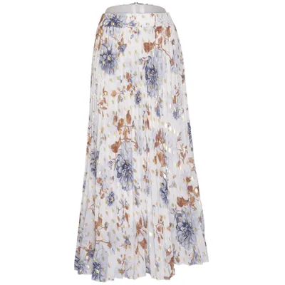 Maxi nederdel (Hvid, Flerfarvet) fra Lusa Polyester