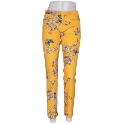 Byxor (Gul, Flerfärgad) från Zara Woman Elastan, Polyester