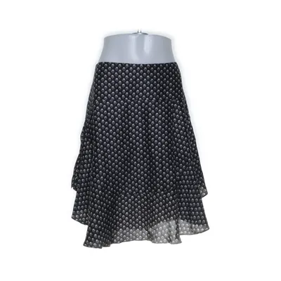 Skirt (Black, White) from Masscob Polyester, Silk