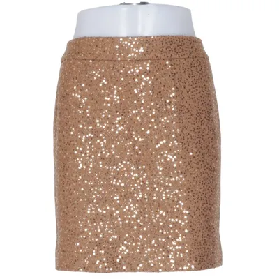 Skirt (Brown, Gold) from Ann Taylor Loft Polyester, Viscose, Wool
