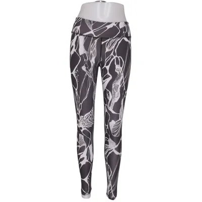 Sports tights (Black, White) from Röhnisch Elastane, Polyester