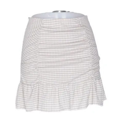 Kjol (Beige, Vit) från Gina Tricot Elastan, Polyester