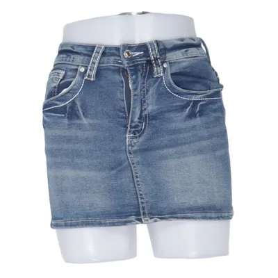 Jeansnederdel (Blå) fra Romwe Bomuld, Elastan, Lyocell, Polyester