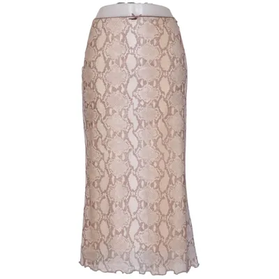 Skirt (Brown, Beige, White) from Nelly Elastane, Polyester