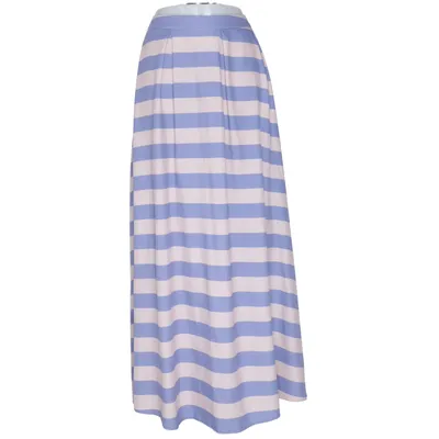 Maxi nederdel (Blå, Beige) fra Nife Elastan, Polyester