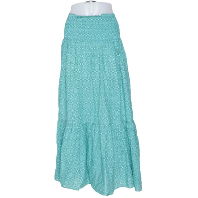 Maxi skirt (Green, Blue) from Zara Cotton