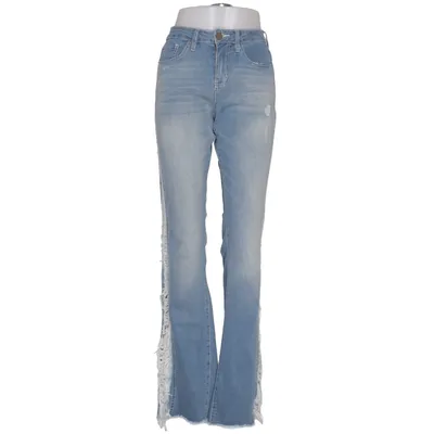 Jeans (Blå, Vit) från Fashion Nova Bomull, Elastan, Polyester, Viskos
