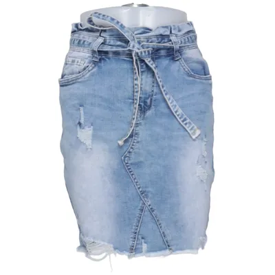 Jupe en jean (Bleu) de Newplay Jeans Coton, Polyester