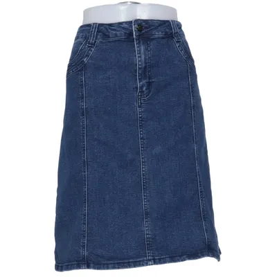 Jeansnederdel (Blå) fra Viveca N Bomuld, Elastan, Polyester