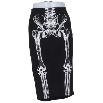 Skirt (Black, White) from Iron Fist Polyester, Viscose