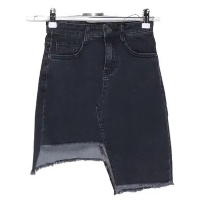 Denim skirt (Black) from Momokrom Cotton, Elastane, Polyester