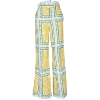 Palazzo pants (Turquoise, Multicolored) from Zara