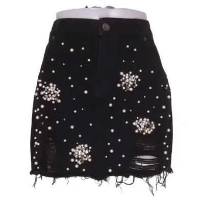 Denim skirt (Black) from Liquor N Poker Cotton