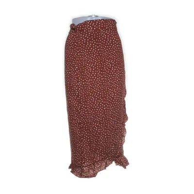 Jupe portefeuille (Marron, Blanc) de Hunkemöller
