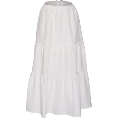 Maxi skirt (White) Polyester