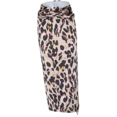 Slå om-nederdel (Beige, Sort, Brun) fra Never Fully Dressed Polyester
