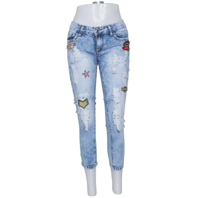 Jeans (Blå) fra Miss RJ Bomuld, Elastan, Polyester