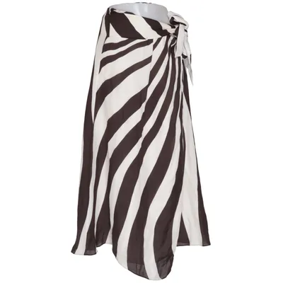 Långkjol (Brun, Vit) från Jaeger Silke, Viskos