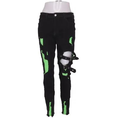Jeans (Schwarz, Grün) Baumwolle, Elasthan, Polyester