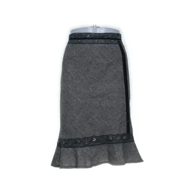 Skirt (Gray) from Repeat Polyester, Viscose, Wool