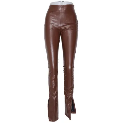 Vinyl pants (Brown) from SBetro Polyester, Polyurethane