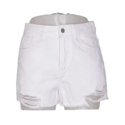 Denim shorts (Wit) van Monday Katoen