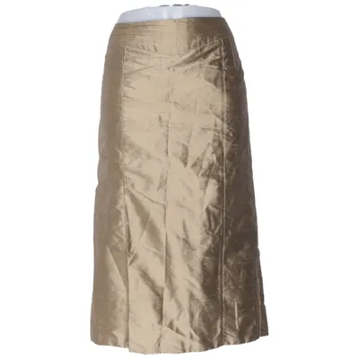 Maxi skirt (Beige) from Birgitta Acetate, Silk