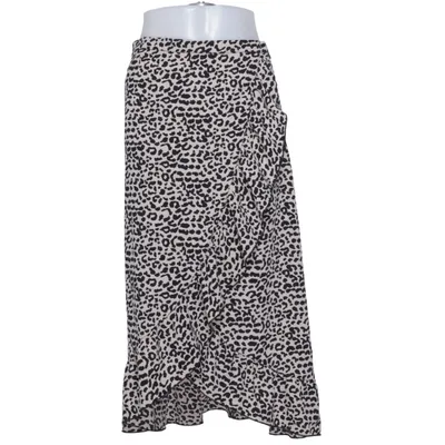 Jupe portefeuille (Beige, Noir) de Samsa Collection Polyester