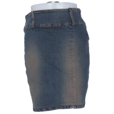 Jupe en jean (Bleu) de Crazy World Coton, Élasthane