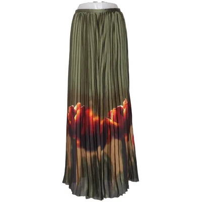 Långkjol (Grön, Flerfärgad) från Nexus Polyester
