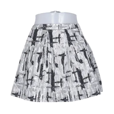 Skirt (Silver, Black) from IVIVI Polyester