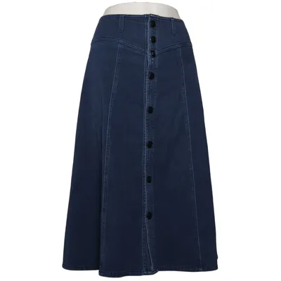 Jeansnederdel (Onlroyce Hw Midi Dnm Skirt) fra ONLY Blue Denim Bomuld, Elastan, Polyester
