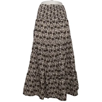 Långkjol (Svart, Beige, Flerfärgad) från Next Bomull