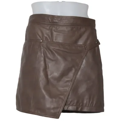 Läderkjol (Brun) från Mandarin Skinn, Polyester