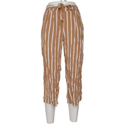 Slå-om bukser (Beige, Hvid) fra Essentials Viscose