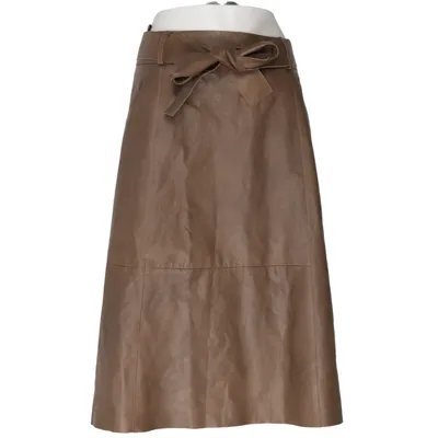Nederdel (Beige) fra Luisa Cerano Viscose, Læder