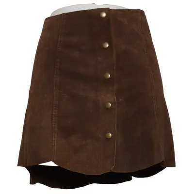 Leather skirt (Brown) Leather