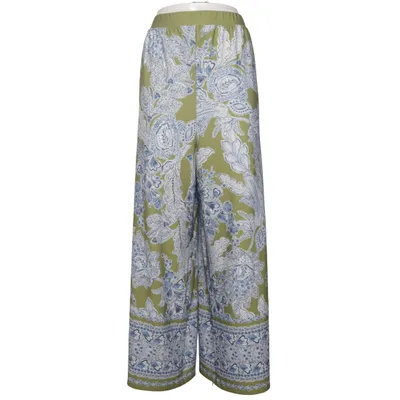 Palazzobyxor (Grön, Blå, Vit) från Ulla Popken Elastan, Polyester