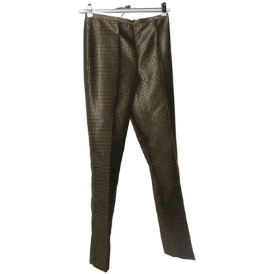 Hose (Grün, Gold) von Fabrizio Lenzi Acetat, Polyester
