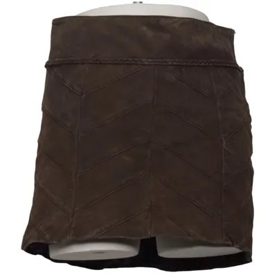 Leather skirt (Brown) from H&M Young Leather, Polyester
