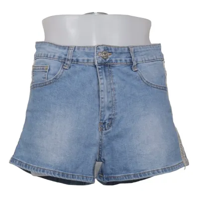 Denim shorts (Blauw) van By Sasha Katoen, Elastaan