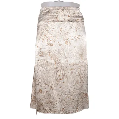 Nederdel (Beige, Hvid) fra Trussardi Jeans Polyester
