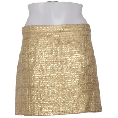 Skirt (Gold) from Massimo Dutti Cotton, Polyester, Viscose, Wool