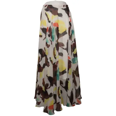 Jupe longue (Blanc, Multicolore) de Lucy & Co. Élasthane, Polyester