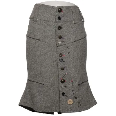 Rok (Grijs) van Gestuz Polyester, Wol