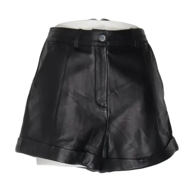 Short en cuir (Noir) de Maje Coton, Cuir