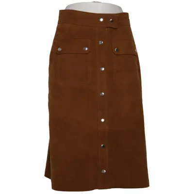 Lædernederdel (Brun) fra Set Læder, Polyester