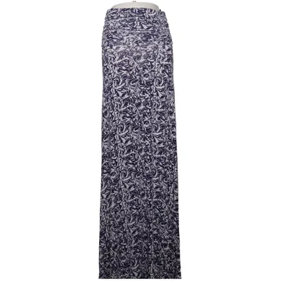 Jupe longue (Bleu, Blanc) de Classique Élasthane, Viscose