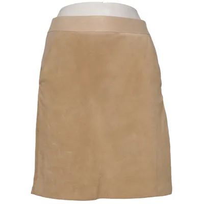 Läderkjol (Beige) från Hallhuber Skinn, Polyester